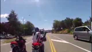 angry ducati rider abusing young girl