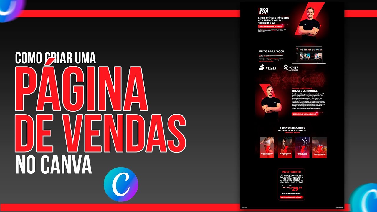 Criando uma página de vendas incrível com o Canva - Tutorial passo a passo
