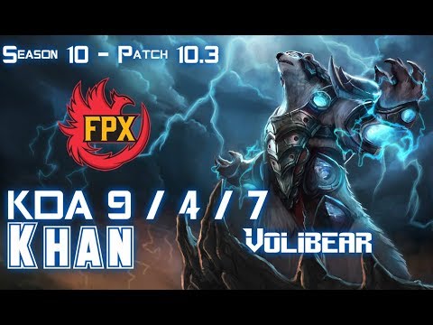 FPX Khan VOLIBEAR vs AATROX Top - Patch 10.3 KR Ranked
