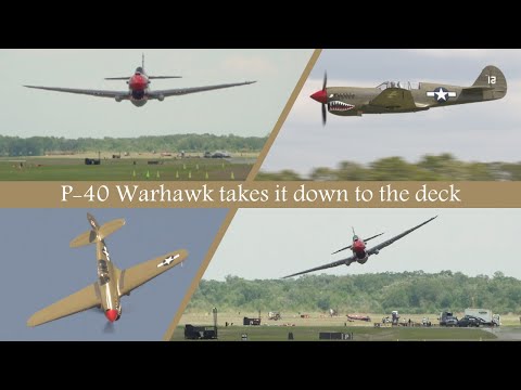 P-40 Warhawk takes it down to the deck!