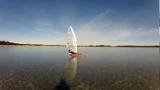 preview picture of video 'Iceboard, Kitewing and Isabella yacht at Torkelstorp, Sweden'