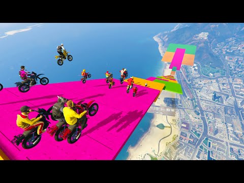 MEGA RAMPA 50.000% IMPOSIBLE! DE LADO A LADO!! - GTA V ONLINE