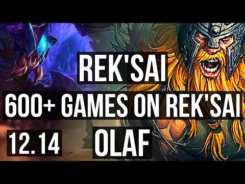 REK'SAI vs OLAF (JNG) | 8/0/6, 600+ games, Legendary | KR Master | 12.14