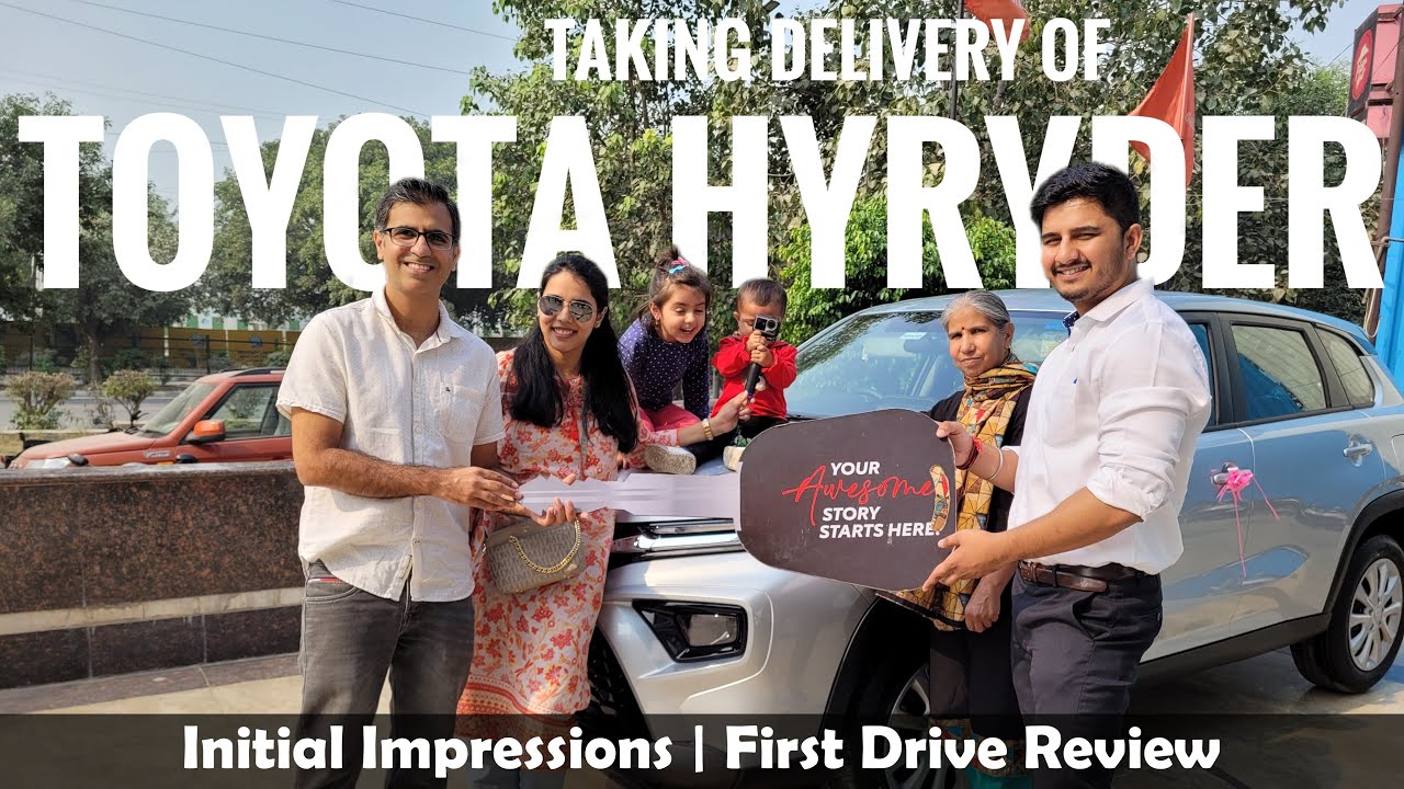 Taking delivery of our Toyota Hyryder | NeoDrive S MT | First Drive Review | Initial Impressions
