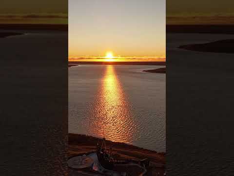 Amanece en puerto San Julián Patagonia Argentina 🇦🇷#videodronesanjulian