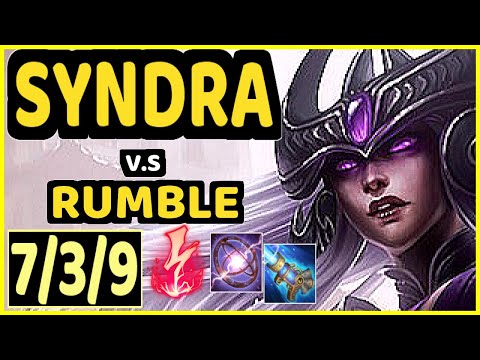 SKT T1 FAKER (SYNDRA) vs RUMBLE - 7/3/9 KDA MID CHALLENGER GAMEPLAY - KR