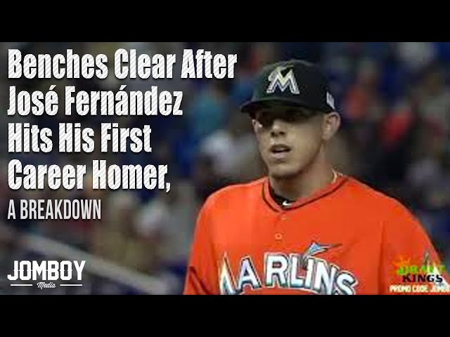 Benches clear after José Fernández hits his first career homer, a breakdown