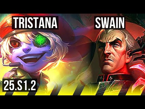 TRISTANA & Yuumi vs SWAIN & Senna (ADC) | 11/1/4, Godlike | KR Master | 25.S1.2
