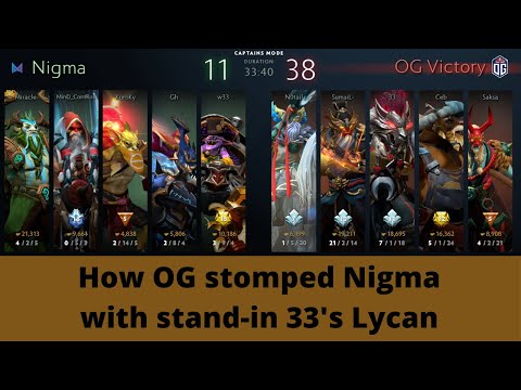 Lycan 7.25 Best Carry | ESL One LA Replay Analysis: OG vs Nigma Group Stage Game 1