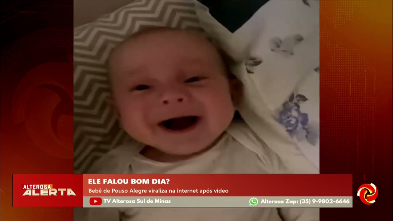 Bebê ganha as redes sociais ao responder "bom dia" da irmã