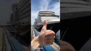 Cruise Ship EPIC Whistle Blast! Cunard Queen Elizabeth LOUD Horn! #shorts