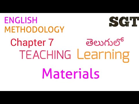 Teaching Learning Materials in telugu I SGT English Methodology Video