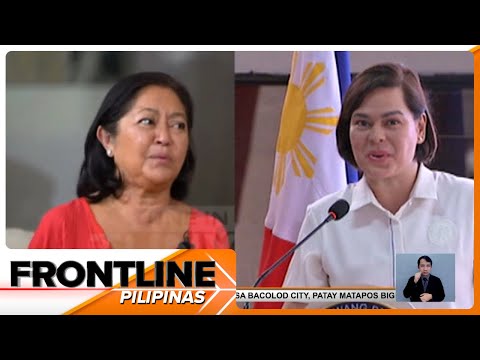 First lady Liza, masama ang loob kay Sara Frontline Pilipinas