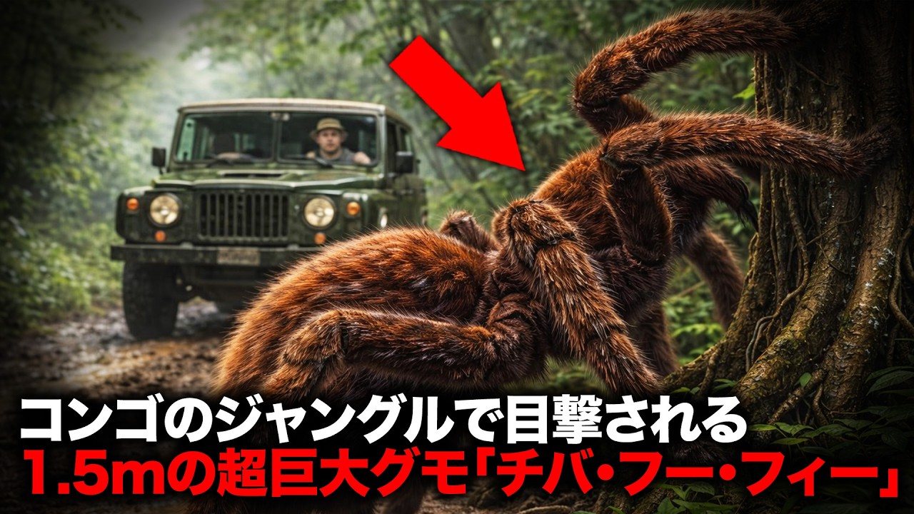 コンゴのジャングルに棲むという伝説の超巨大グモ「チバ・フー・フィー」の衝撃的実体【ミステリー】