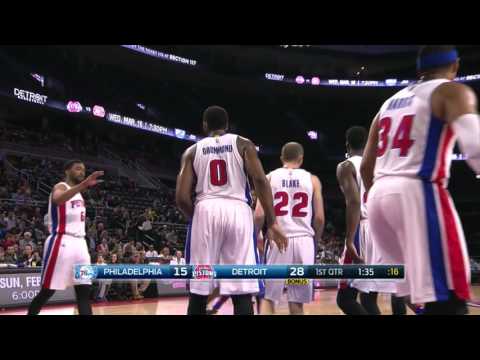 Andre Drummond Blocks Hollis Thompson
