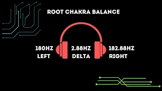 2.88 Hz Delta Binaural Beat + 180 Hz - Root Chakra Balance, Subconscious Rest & Deep Healing