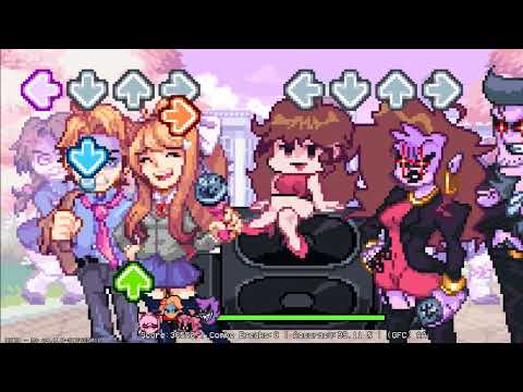 Friday Night Funkin' mod Dreams of Roses - Dad and Mom vs Senpai and Monika!