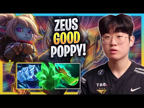ZEUS IS SO GOOD WITH POPPY! - T1 Zeus Plays Poppy TOP vs Darius! | Season 2023