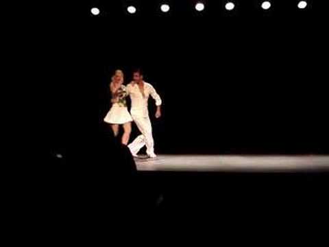  Roberto Herrera  and  Tamara Bisceglia  are  dancing  to  the  milonga  "  El Lloron  "