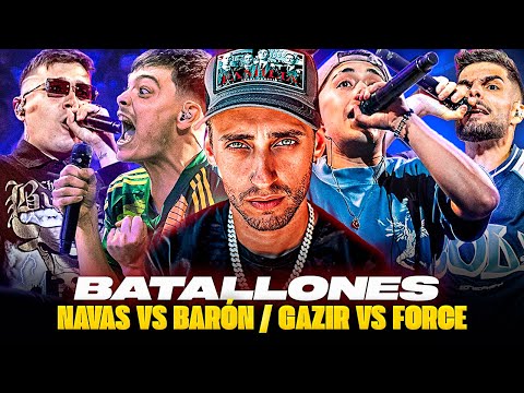 BATALLONES 🔥 BLON REACCIONA A NAVAS vs BARÓN y FORCE vs GAZIR en RED BULL BATALLA