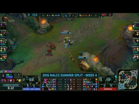LoL Highlights CLG vs IMT G1   LCS NA Summer 2016 24 06 2016   Counter Logic Gaming vs Immortals