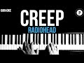 Radiohead - Creep Karaoke SLOWER Instrumental Acoustic Piano Cover Lyrics On Screen