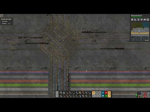 Factorio - Testing a Train Intersection