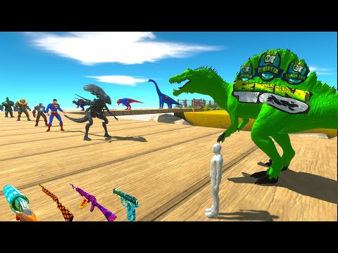BEN 10 SPINOSAURUS DEATH RUN RESCUE MISSION - Animal Revolt Battle Simulator