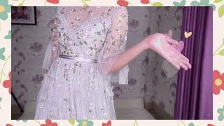 Trying on Needle and Thread Dress