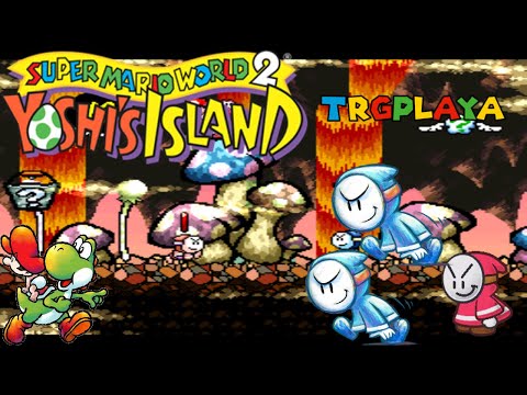 Super Mario World 2: Yoshi's Island Part 47: 6-2 The Cave Of The Bandits!!!! 100% (720p)