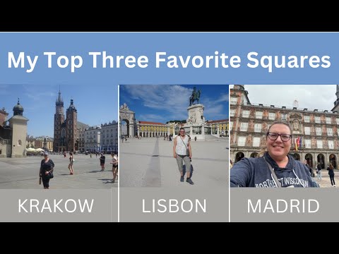 Top 3 Main Squares: Madrid, Lisbon and Krakow