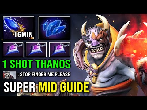 1 SHOT THANOS IS BACK Triple Null Talisman Solo Mid Lion with Full Aghanim Effect Dota 2