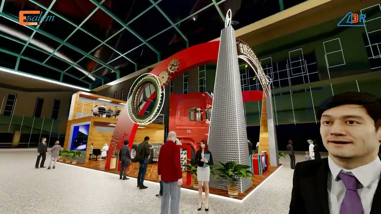 Mercedes Engine Booth special stand Booth Design 3D Model