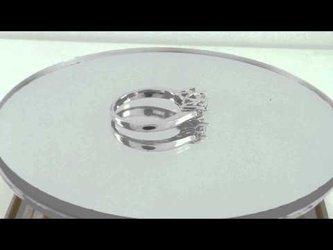 Estate 0.75CT Princess Cut Diamond 14K Gold Three-Stone Ring G-H/ SI Certified