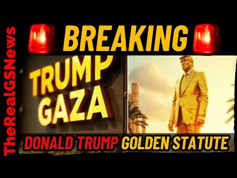  🚨BREAKING: Trump SHOCKS The WORLD Releases Video Featuring A GIANT GOLDEN STATUE OF HIMSELF in GAZA 