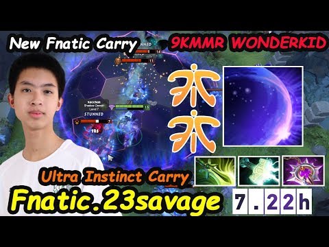 23savage [Facless Void] 9KMMR Wonderkid New Fnatic Carry Chrono U ALL Dota 2 7.22 Gameplay