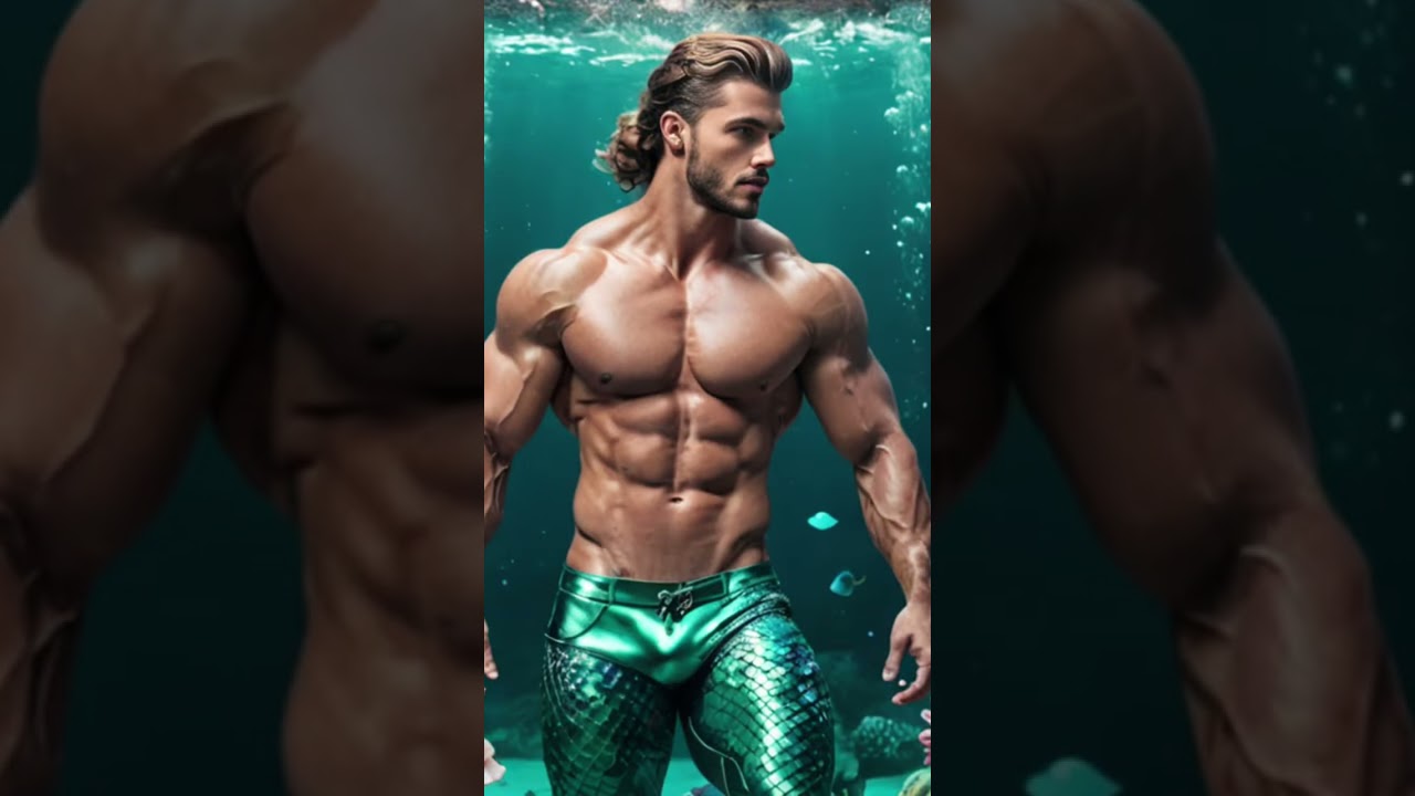 Mer-mazing Muscles: AI Reimagines Fashion for the Modern Merman #artficialintelligence #aiart