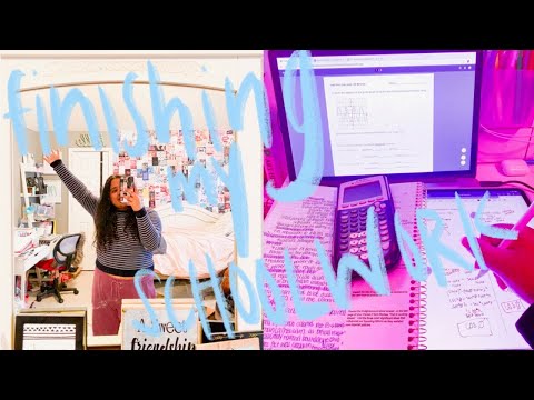 PRODUCTIVE catching up on ONLINE SCHOOL WORK junior year study with me 2021