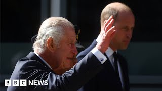 King Charles III and Prince William meet people in queue for Queen's lying-in-state – BBC News