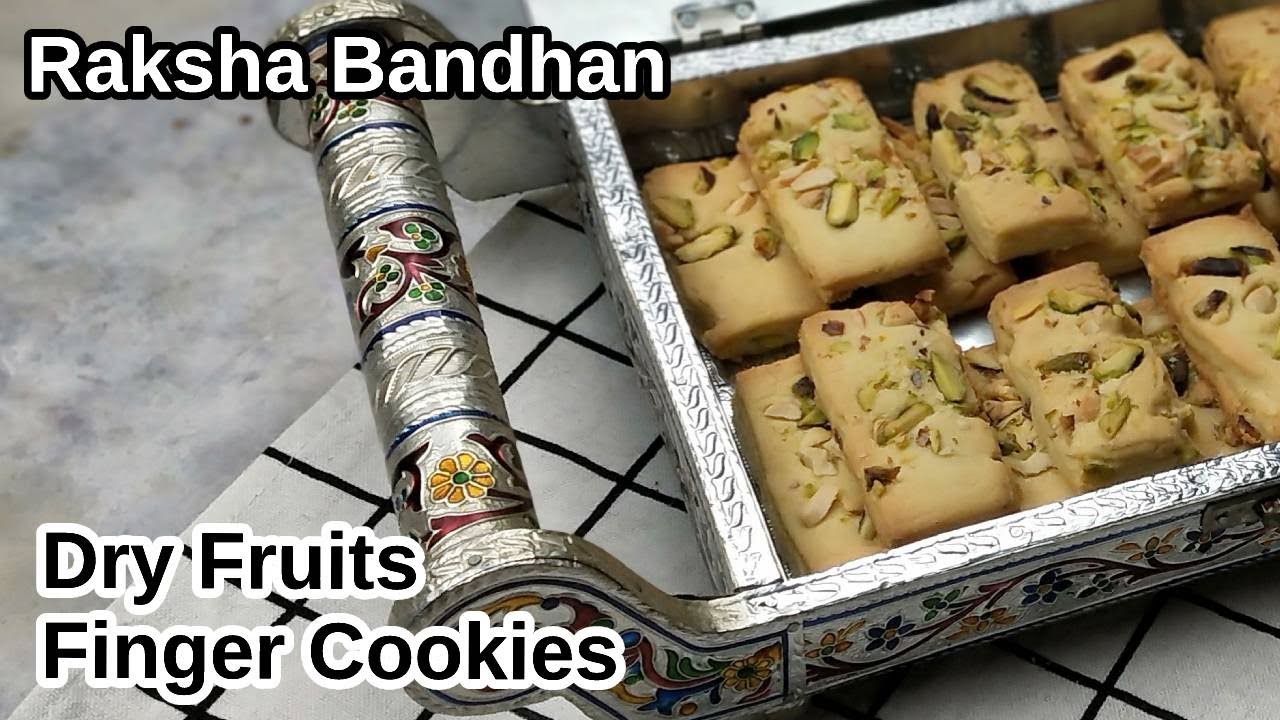 Dry Fruit Finger Cookies | Eggless Kaju Pista Cookies | Cashew Finger Biscuits |Pista Finger Cookies