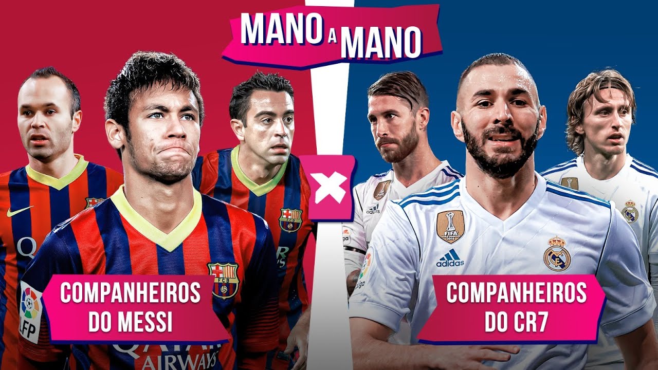 MELHORES COMPANHEIROS DO MESSI X MELHORES COMPANHEIROS DO CR7: QUEM É MELHOR? | MANO A MANO