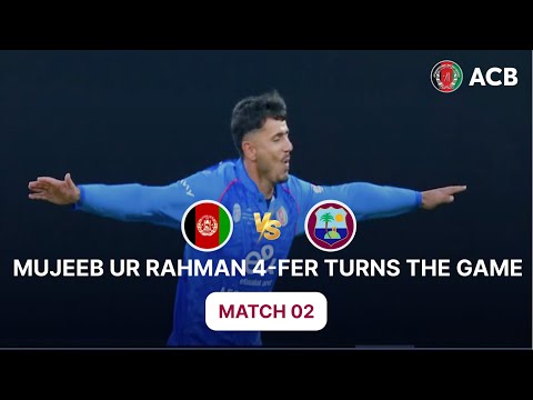 Mujeeb Ur Rahman 4-Fer Rips Through WI 🔥 | AFG vs WI 2026 | 2nd T20I | Jan 21 | Dubai | ACB | 321J