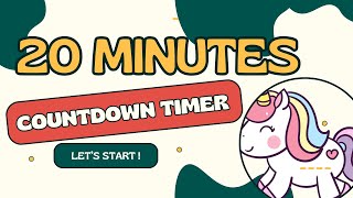 UNICORN COUNTDOWN ! 20:00 🦄 Unicorn timer from 20 minutes to zero in minute and second / 1.200' - 0