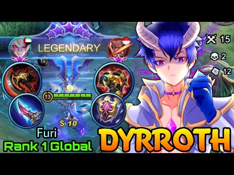 Legendary HyperCarry Dyrroth with Hybrid Build! - Top 1 Global Dyrroth by Furi - MLBB