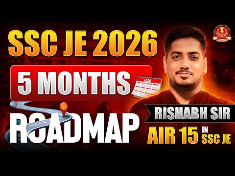 SSC JE 2026 PRELIMS | 5 Months RoadMap | Beginners Strategy | SSC JE 2026 Strategy #rishabhsir