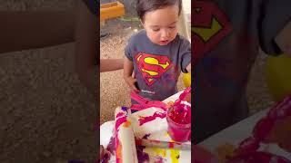 Levamos Levi em uma fazendinha pra fazer bagunça, será que gostou? #gabrielarocha #crianças #familia