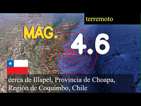😱🚨  Terremoto cerca de Illapel, Provincia de Choapa, Región de Coquimbo, Chile actualizaciones en vi