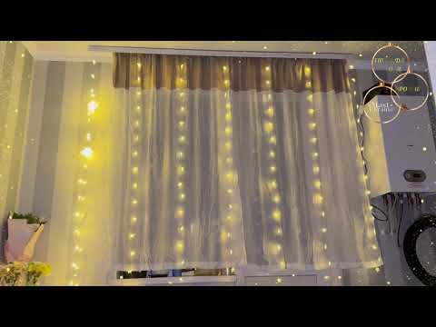 Гирлянда штора LED светодиодная Звезды 3.2x1.9 м, новогодняя декоративная гирлянда с USB питанием, теплый свет, SF-57 - фото 1 - id-p2852672809