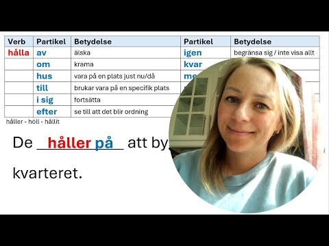Partikelverb med HÅLLA + en övning, film 2