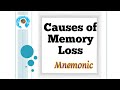 Causes of Memory loss Mnemonic